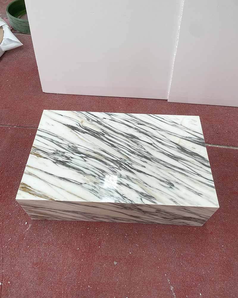 Arabescato Polished Plinth Coffee Table 3