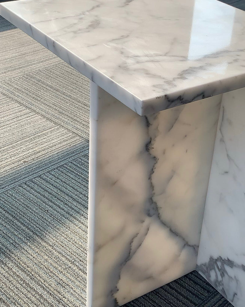 Bianco Statuario Vento Marble Creative Side Table 4