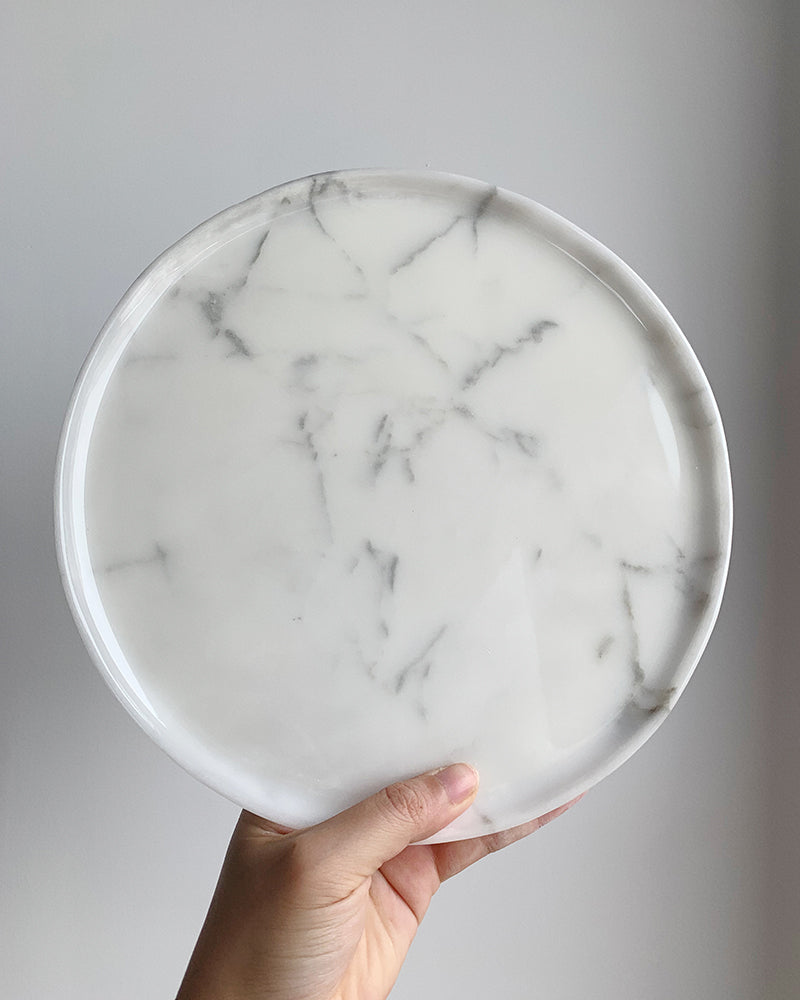 Bianco Statuario Venato Polish Round Tray 2