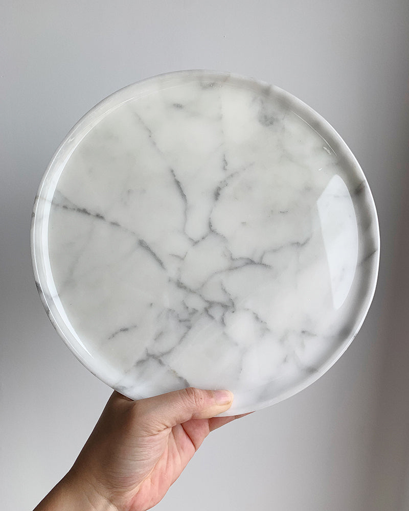 Bianco Statuario Venato Polish Round Tray 4