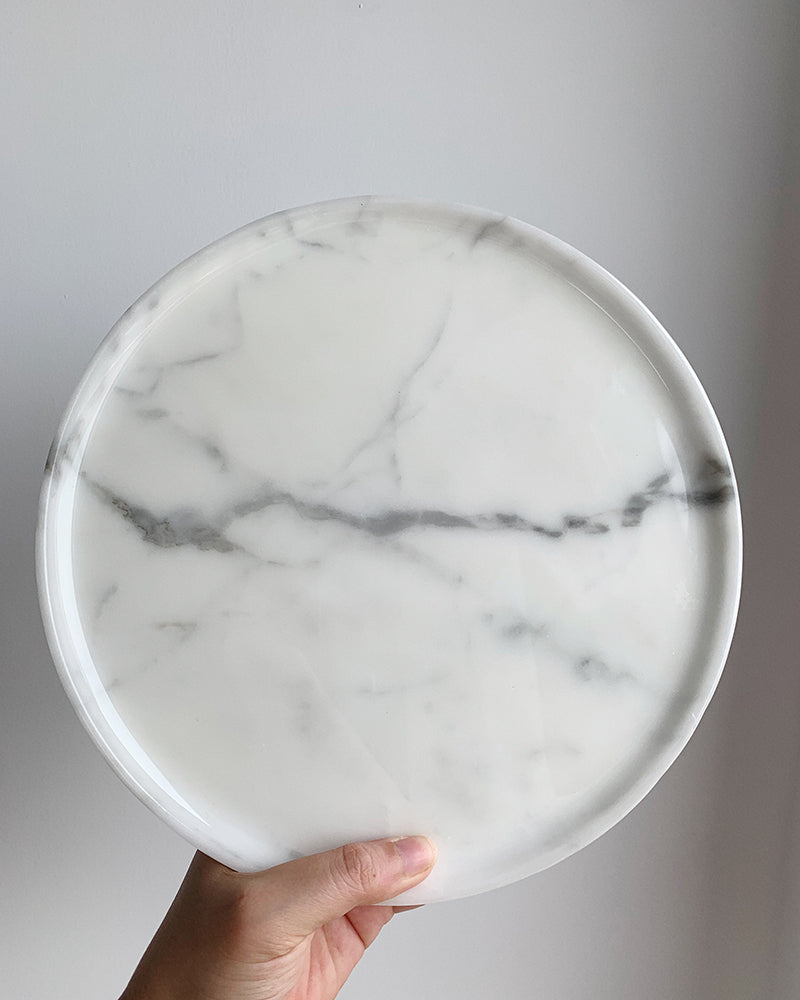 Bianco Statuario Venato Polish Round Tray 5