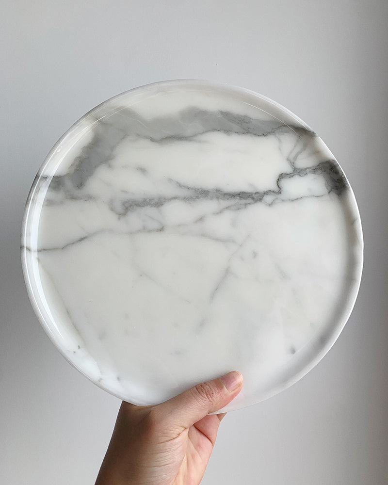 Bianco Statuario Venato Polish Round Tray 6