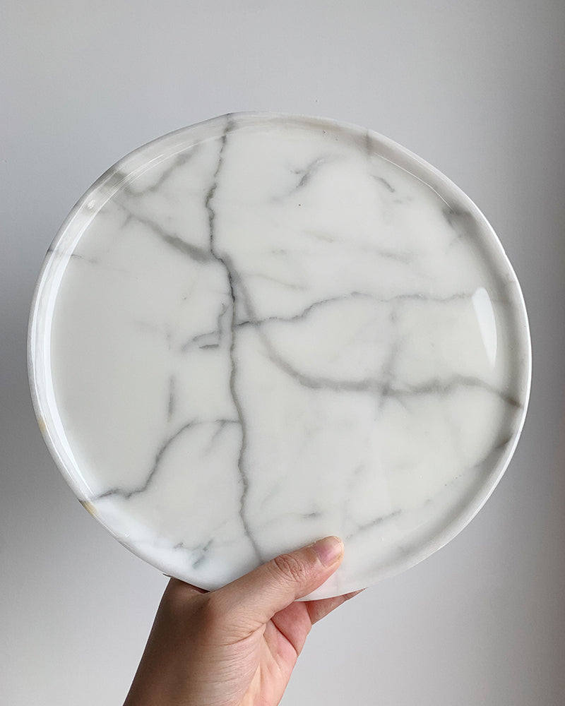 Bianco Statuario Venato Polish Round Tray 7
