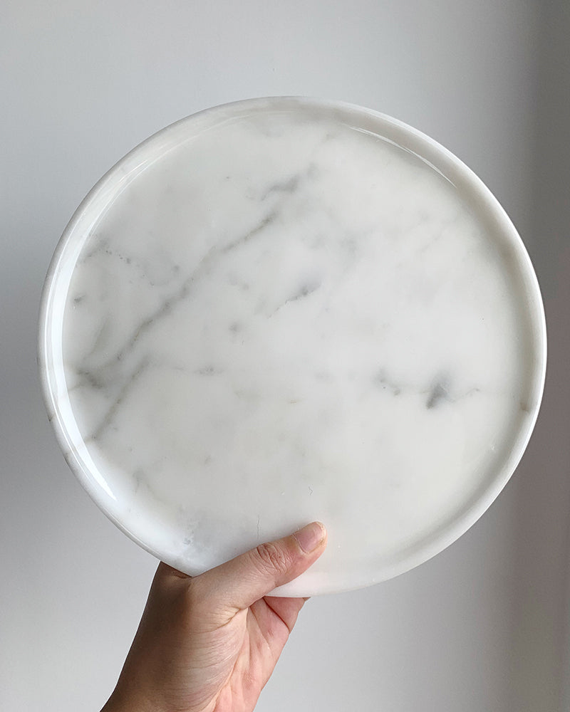 Bianco Statuario Venato Polish Round Tray 8