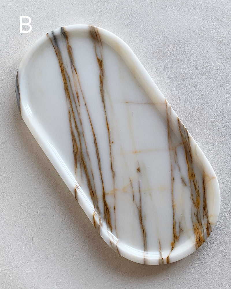 Bianco Statuario Venato Square Round Tray 2