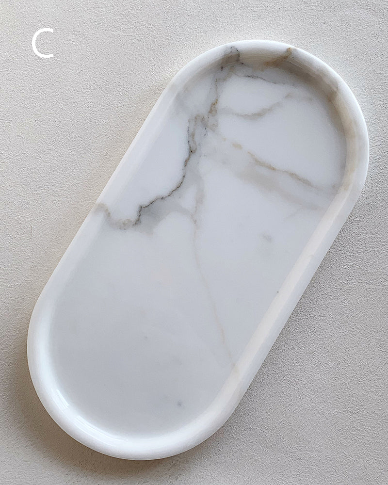 Bianco Statuario Venato Square Round Tray 3