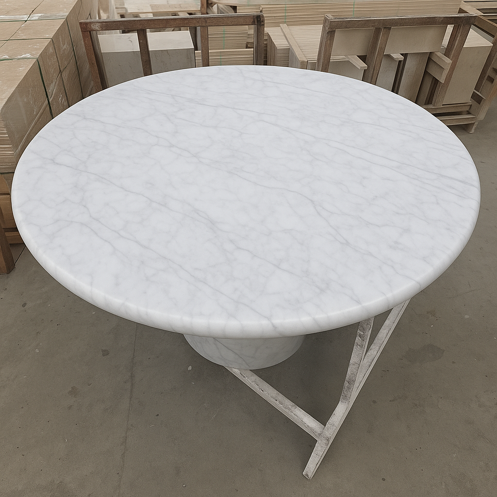 Court Dining Table Carrara Marble 4