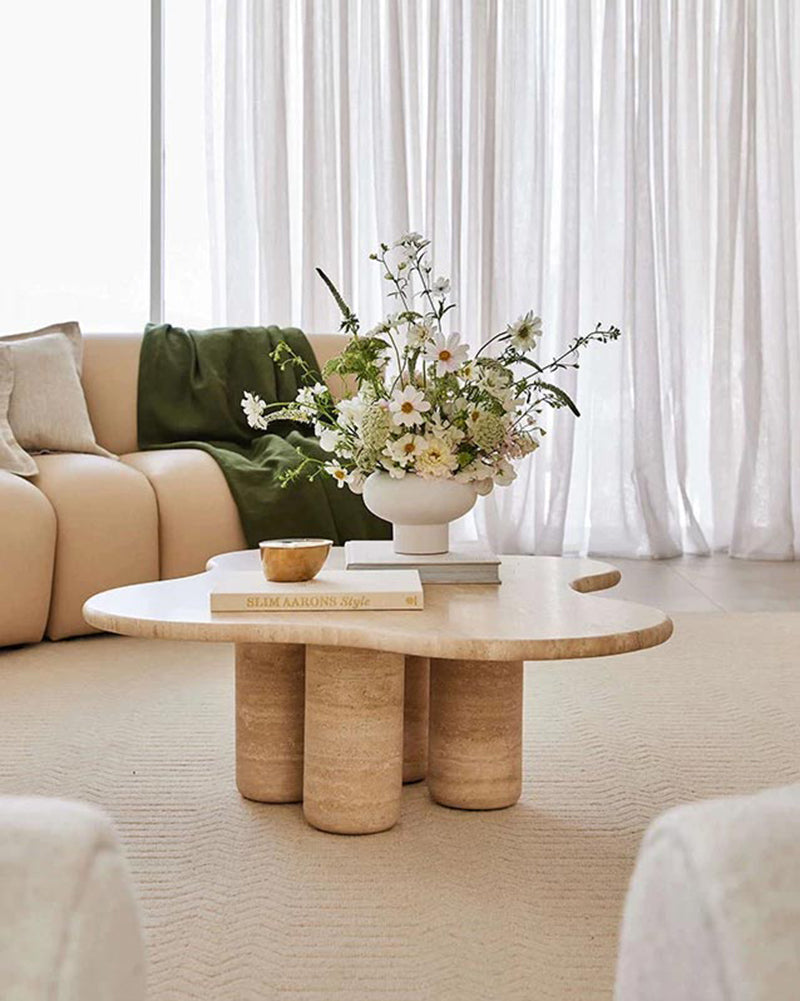 Beige Travertine Cloud Coffee Table 5