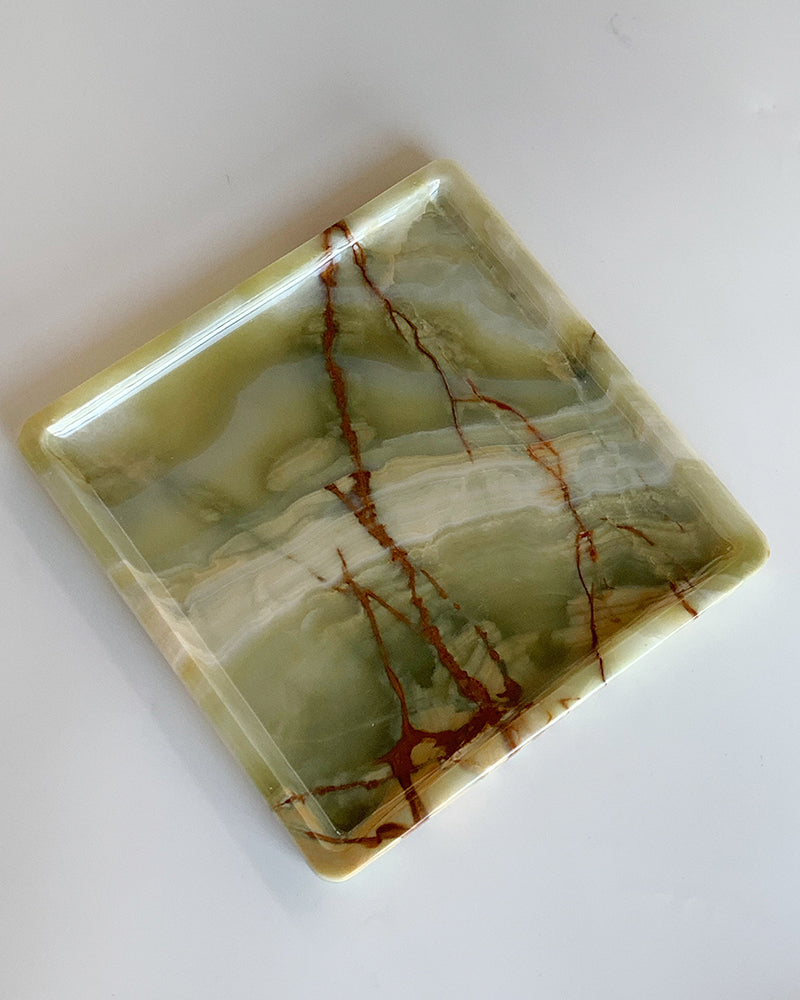 Natural Green Onyx Marble Square Tray 2