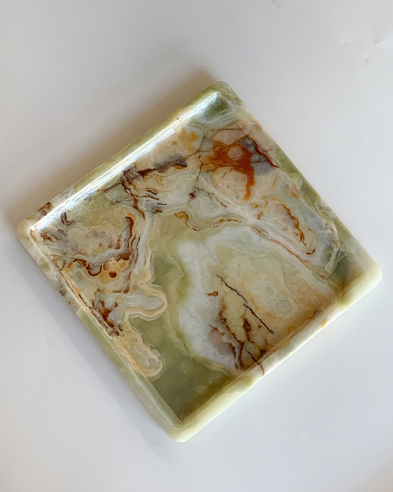 Natural Green Onyx Marble Square Tray 3