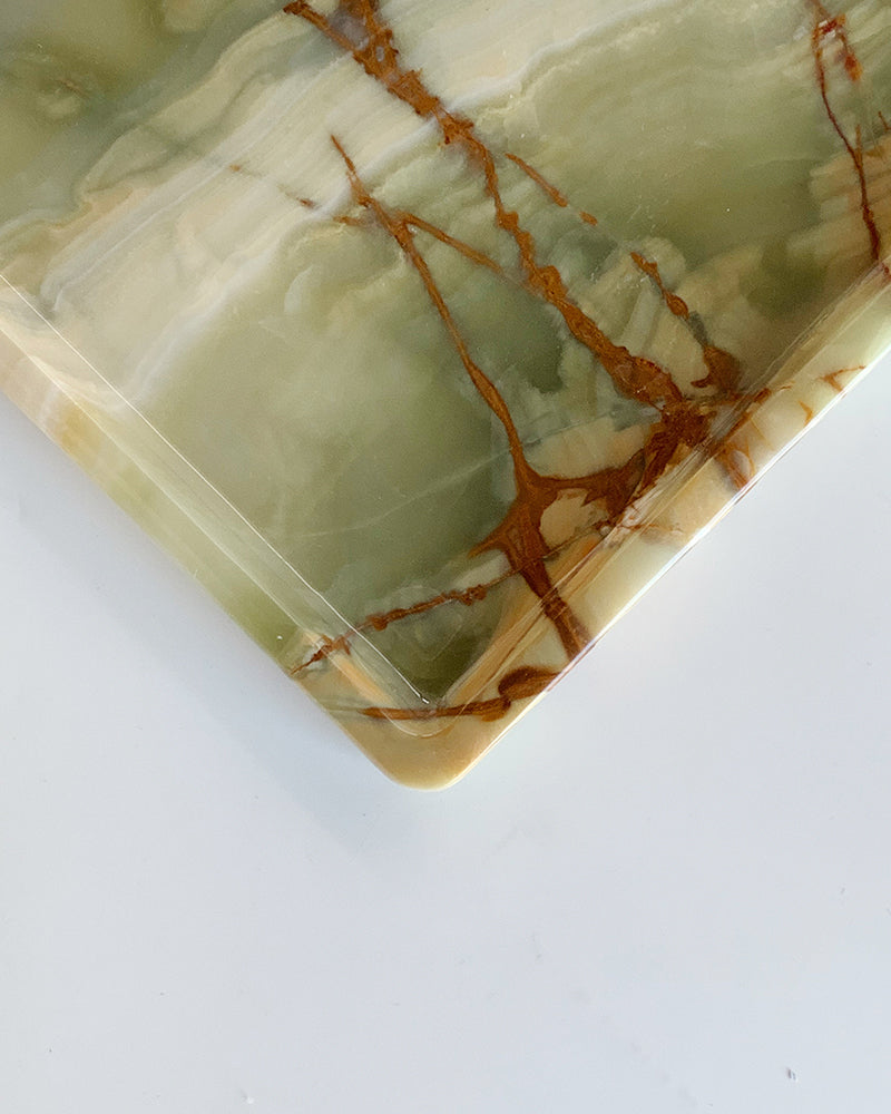 Natural Green Onyx Marble Square Tray 5