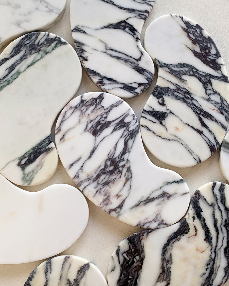 Natural Marble Matte Cashew Tray 8