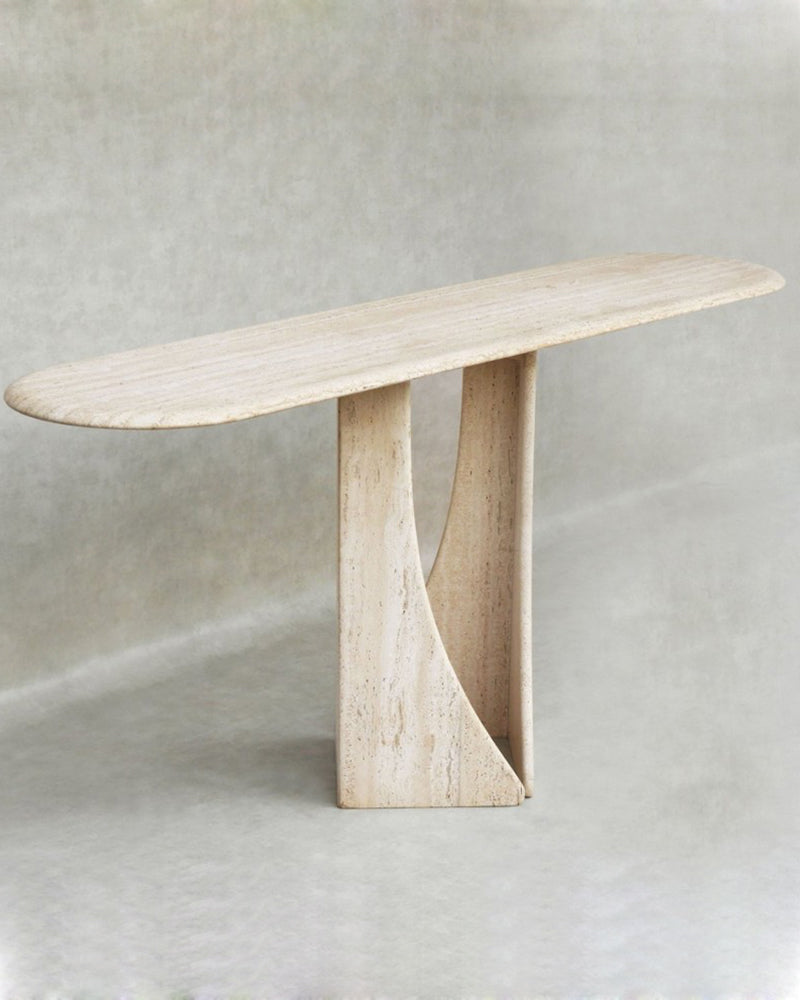 Beige Travertine Creative Console Table 2