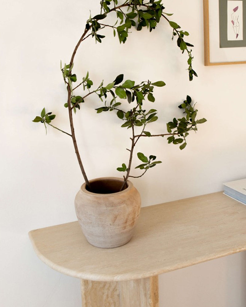 Beige Travertine Simple Console Table 5