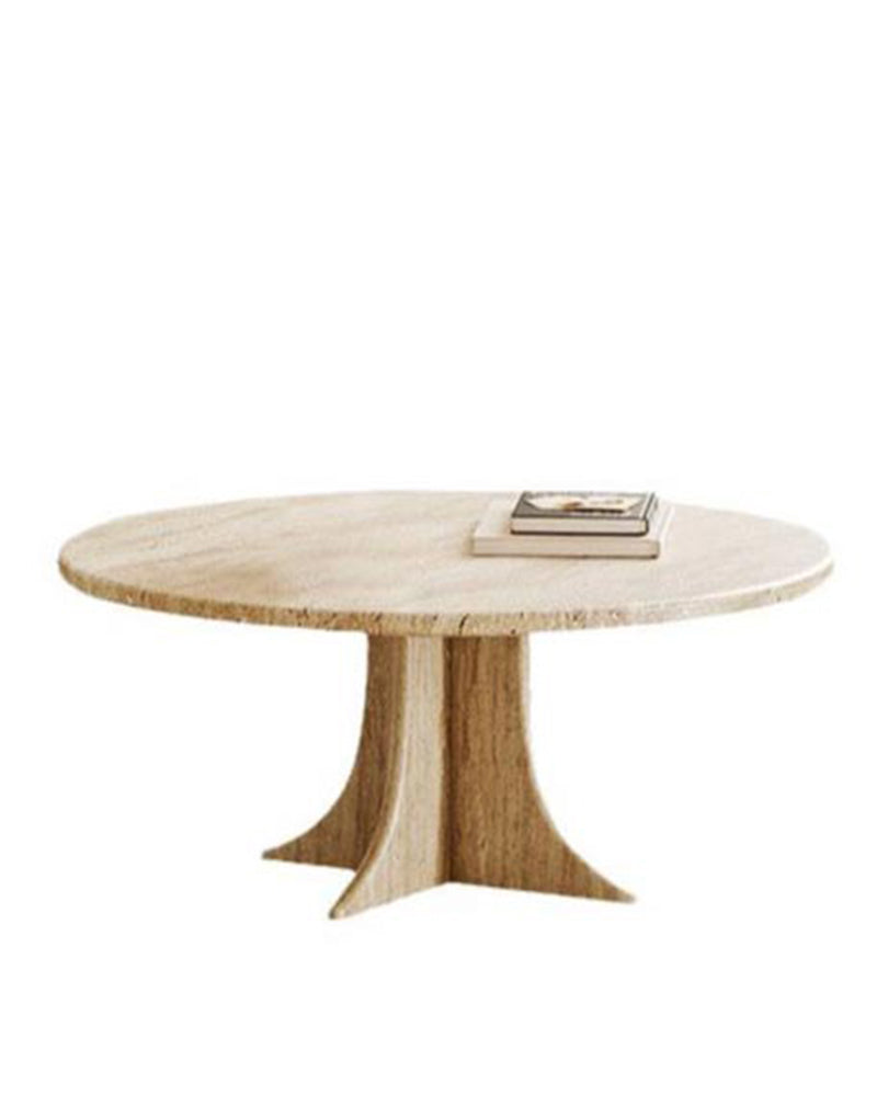Beige Travertine Octopus Base Coffee Table 4