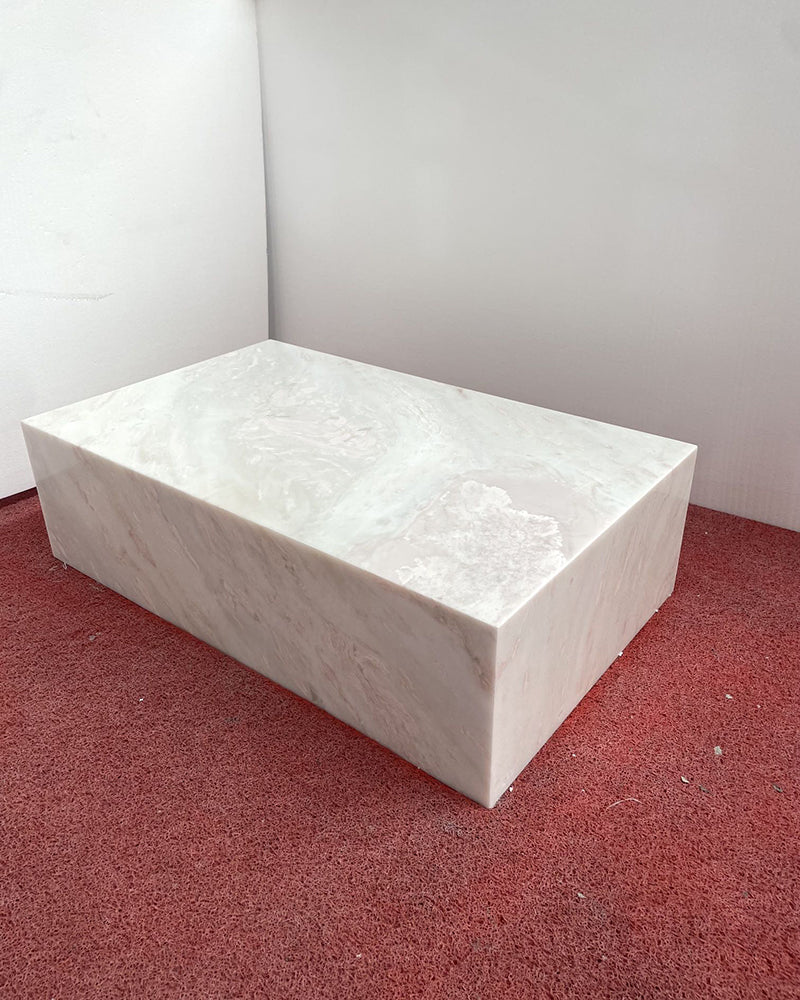 Bianco Royal Marble Plinth Coffee Table 2