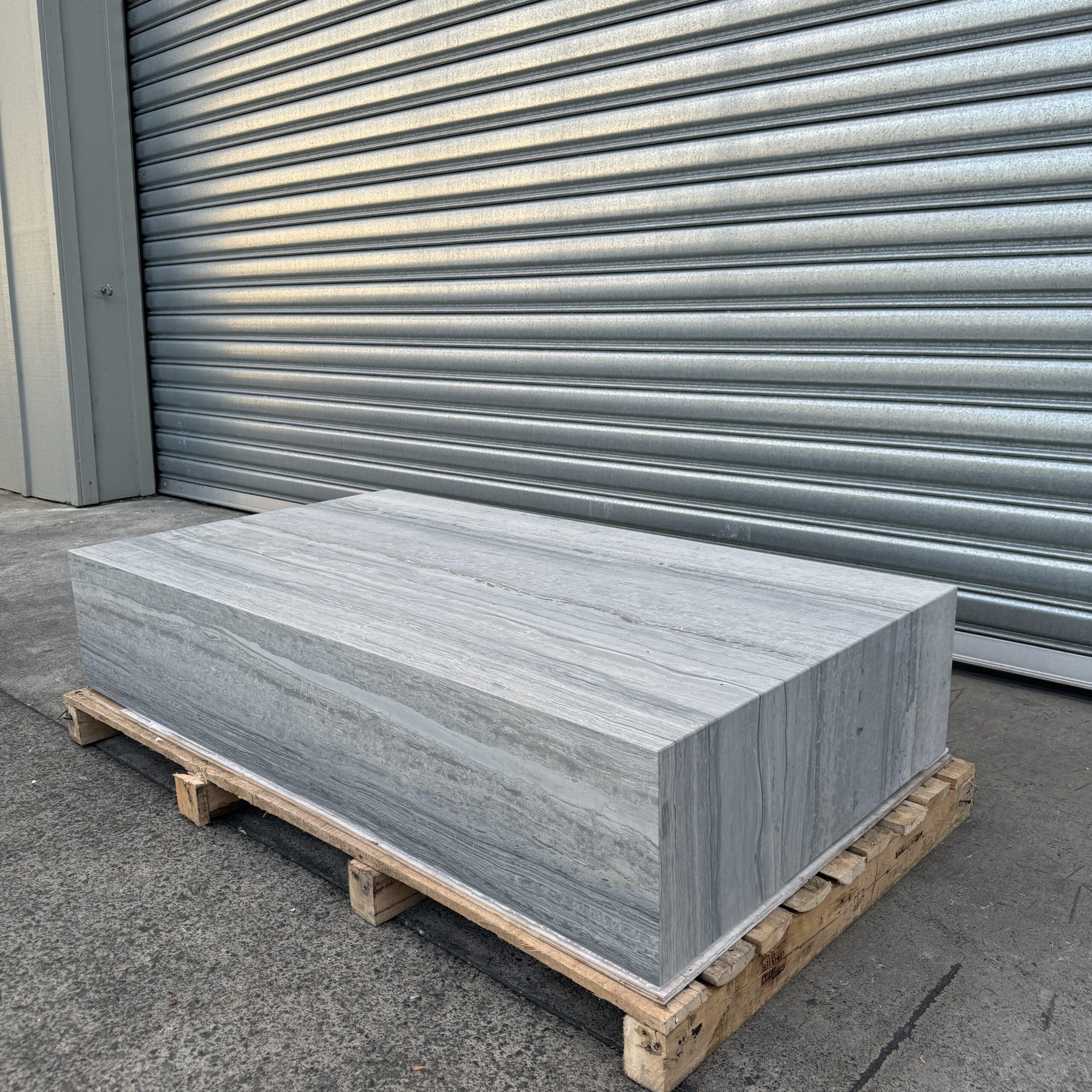 Block Coffee Table Blue Travertine 2