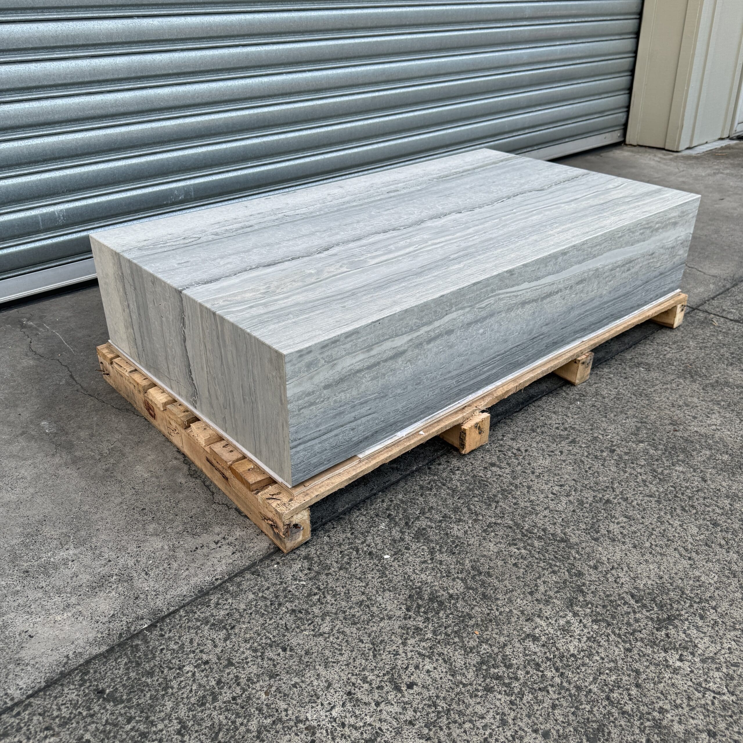 Block Coffee Table Blue Travertine 3