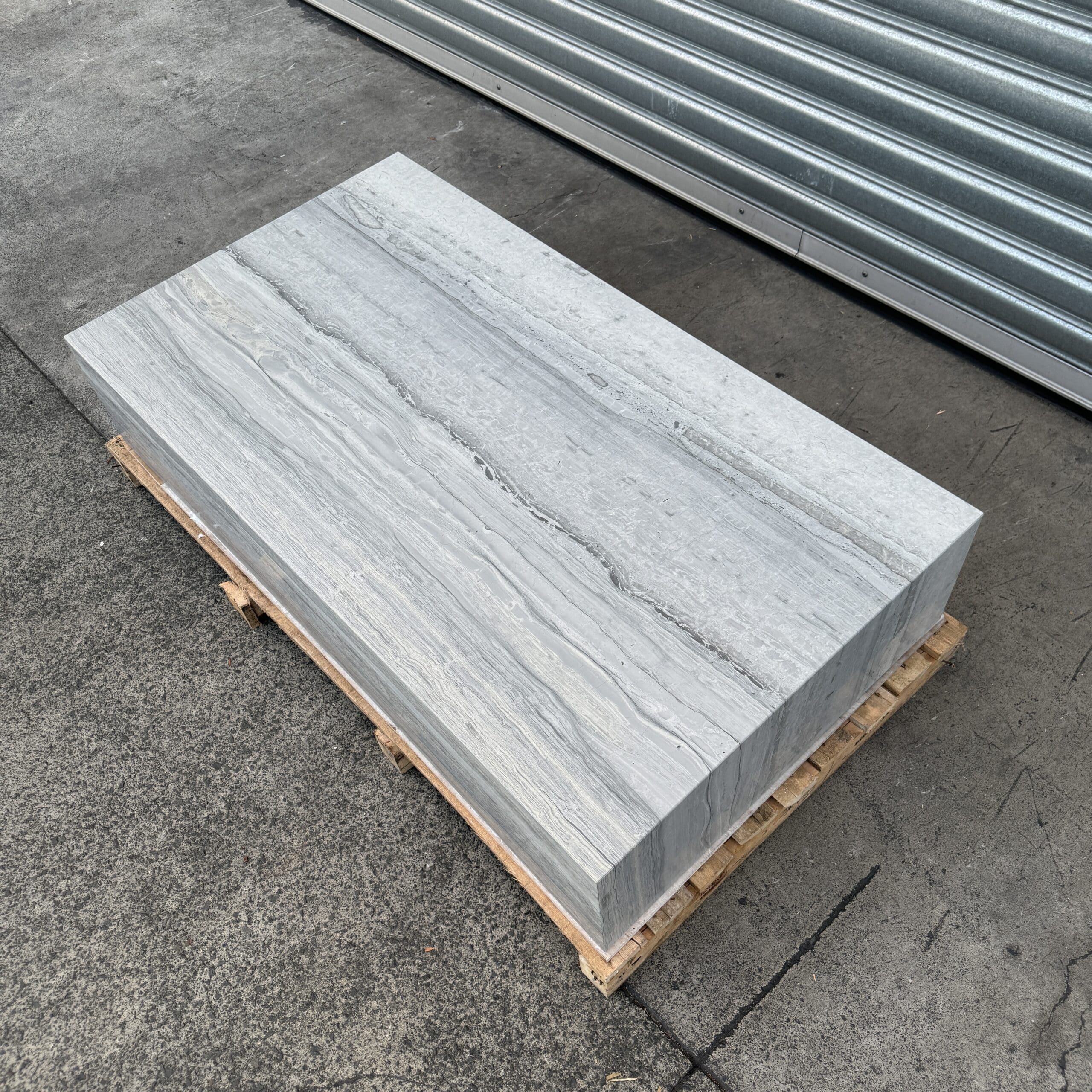 Block Coffee Table Blue Travertine 4