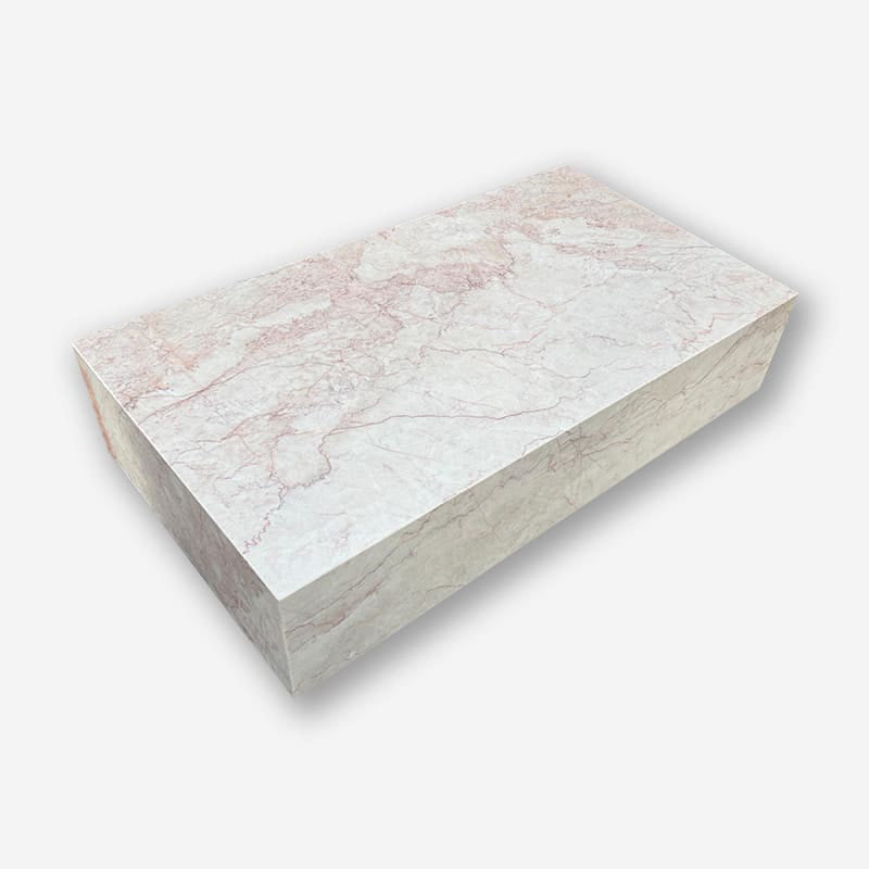 Block Coffee Table Cream Rosa Marble Large 3