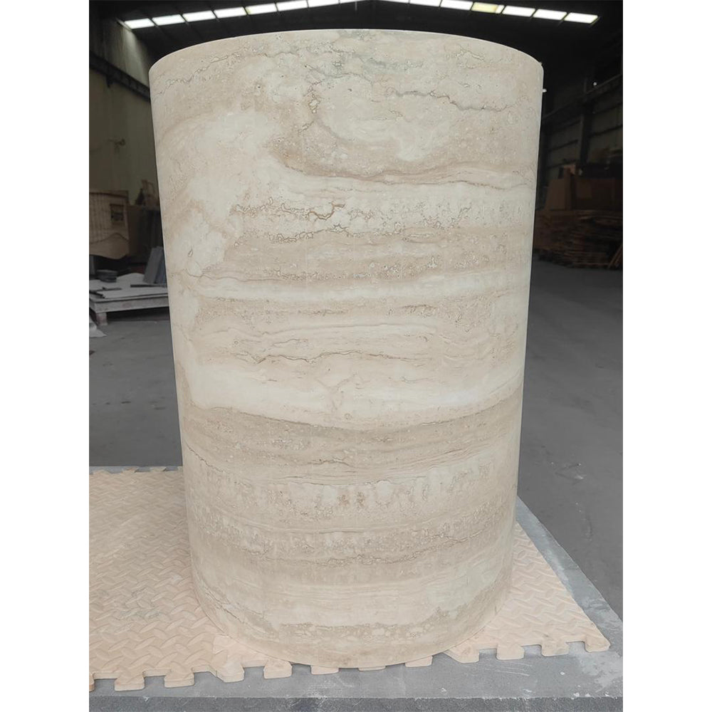 Court Dining Table Italian Super White Travertine 2