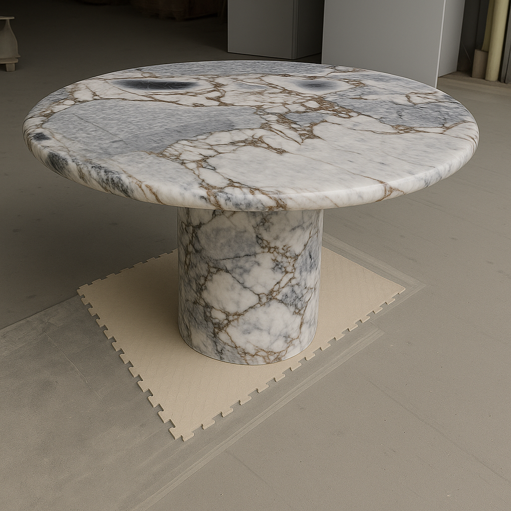 Court Dining Table Milky Blue Marble 2