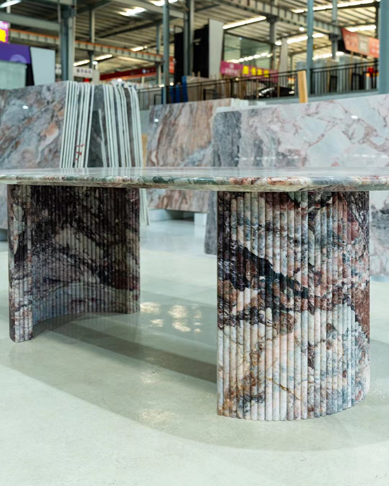 Les Quatre Saisons Marble Petal Base Dining Table 2