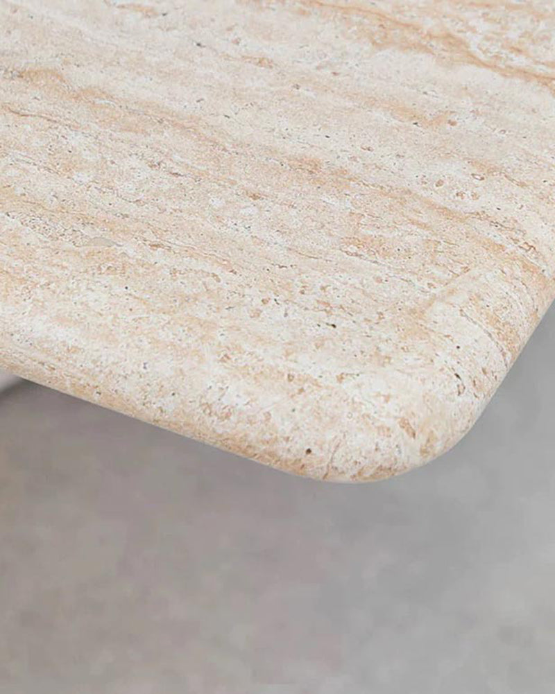 Natural Beige Travertine Rectange Dining Table 5