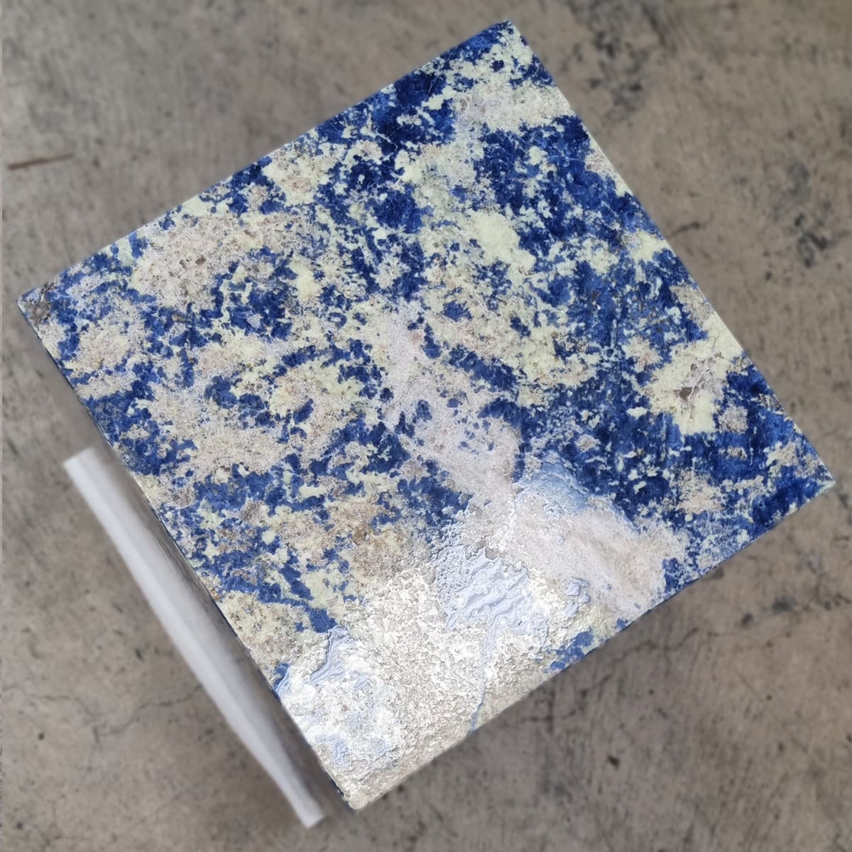 Cube Side Table Royal Blue Marble 3