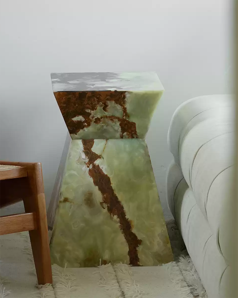 Green Onyx Geometric Side Table 2
