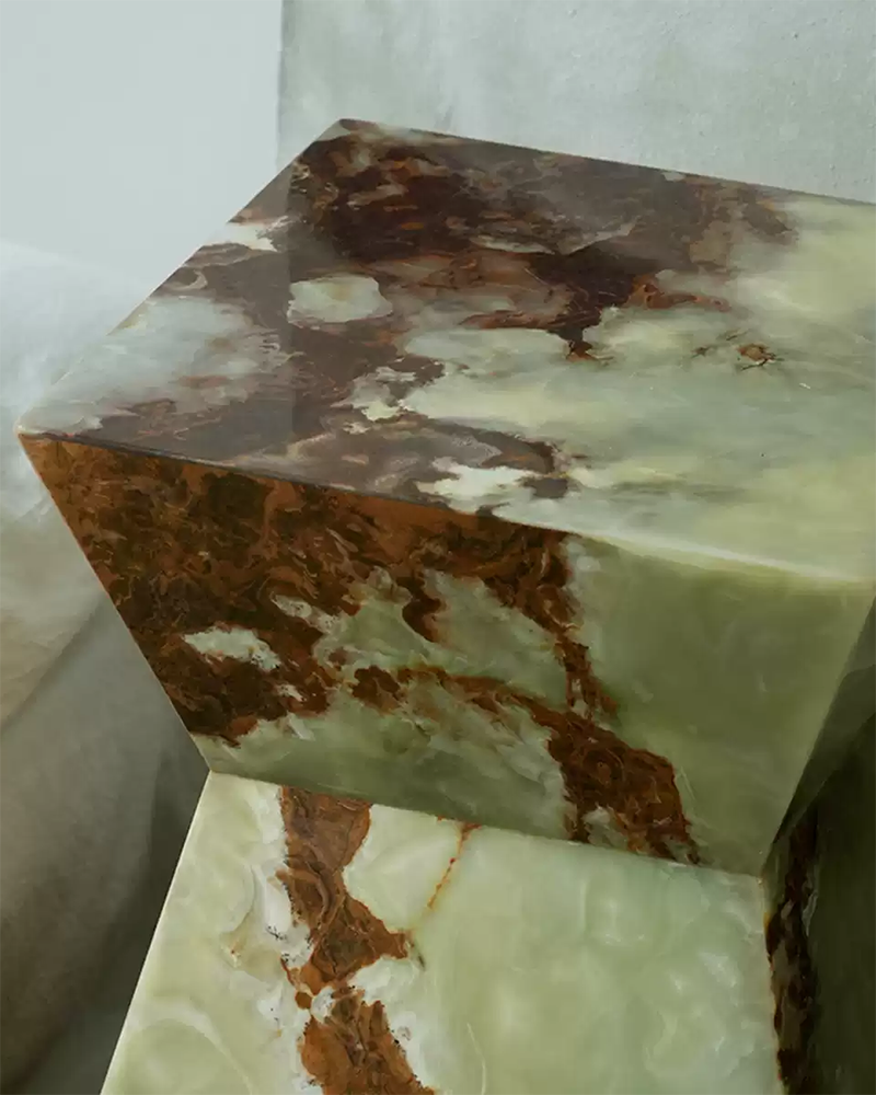 Green Onyx Geometric Side Table 3