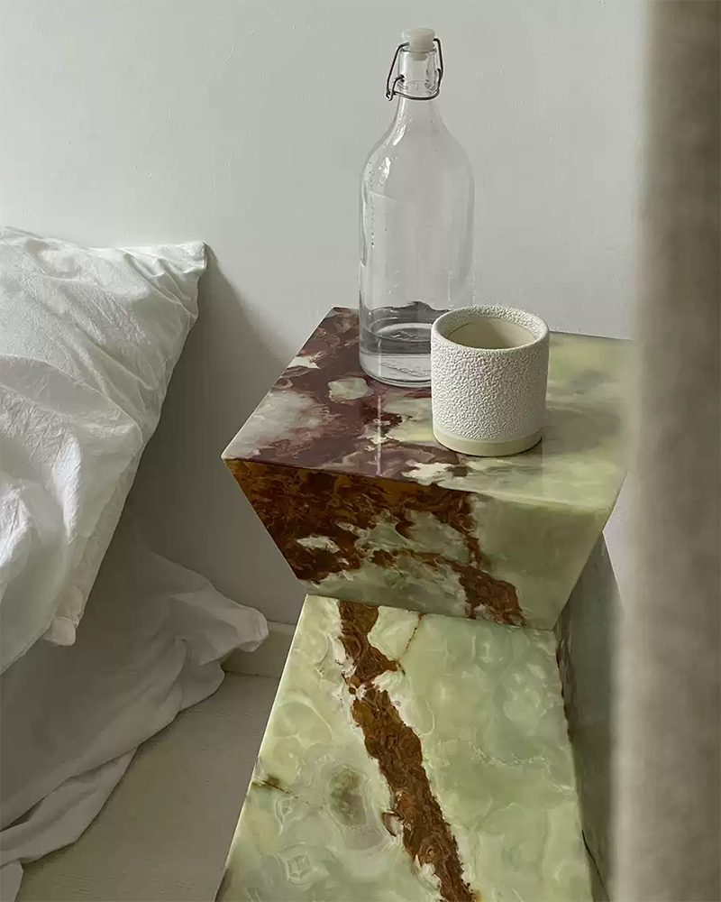 Green Onyx Geometric Side Table 4