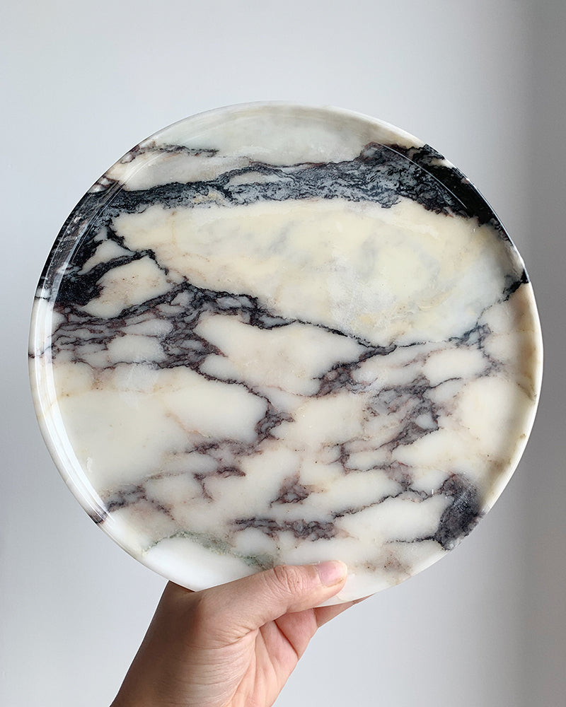 Natural Marble Polished Round Tray 2