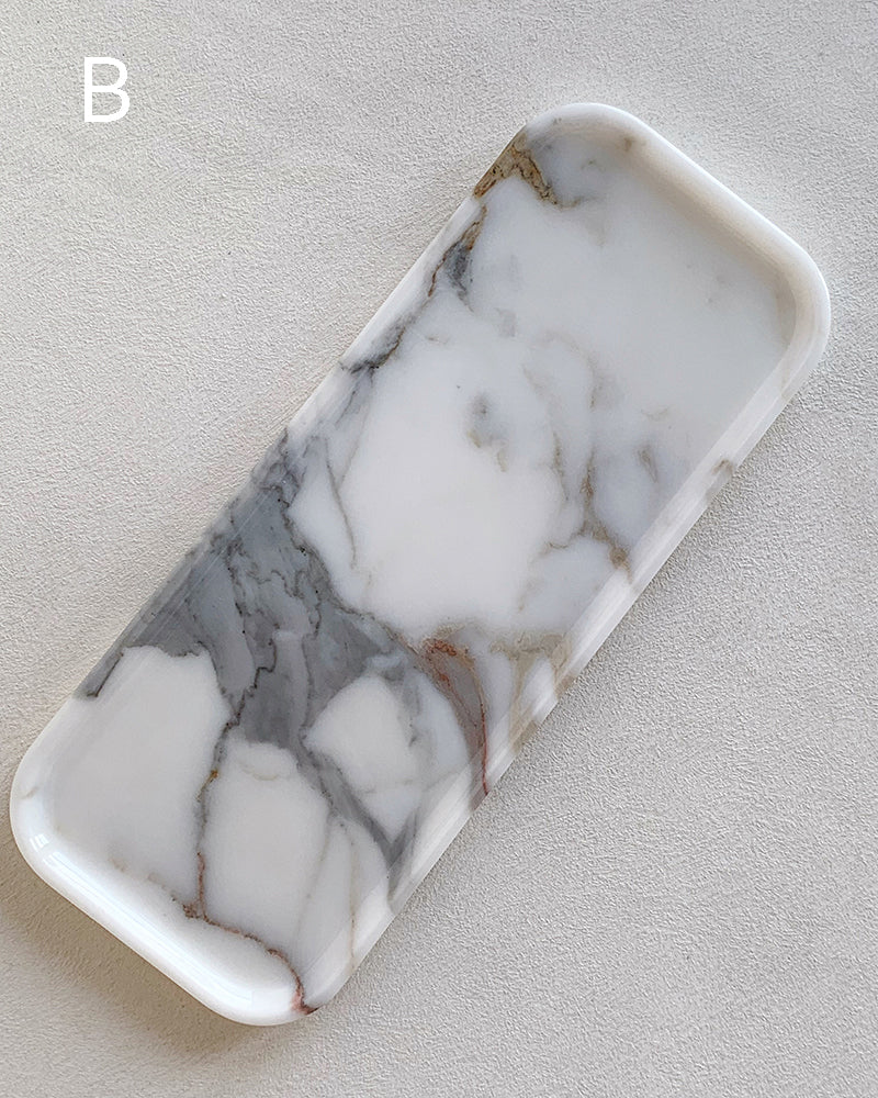 Natural Marble Rectangle Tray 2