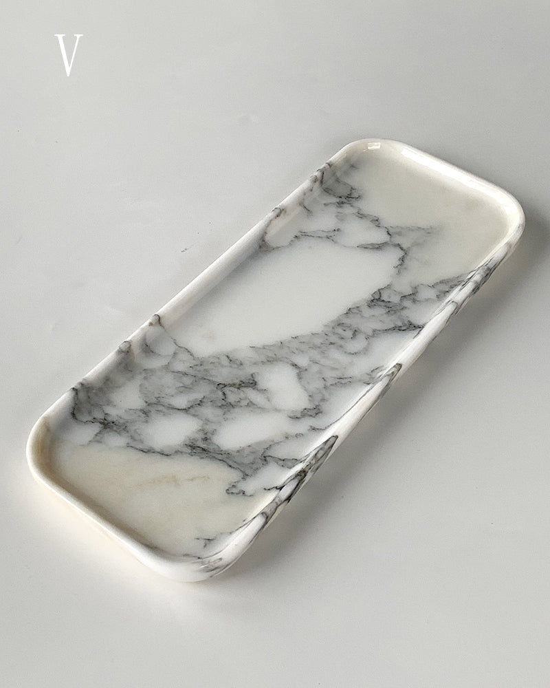 Natural Marble Rectangle Tray 22