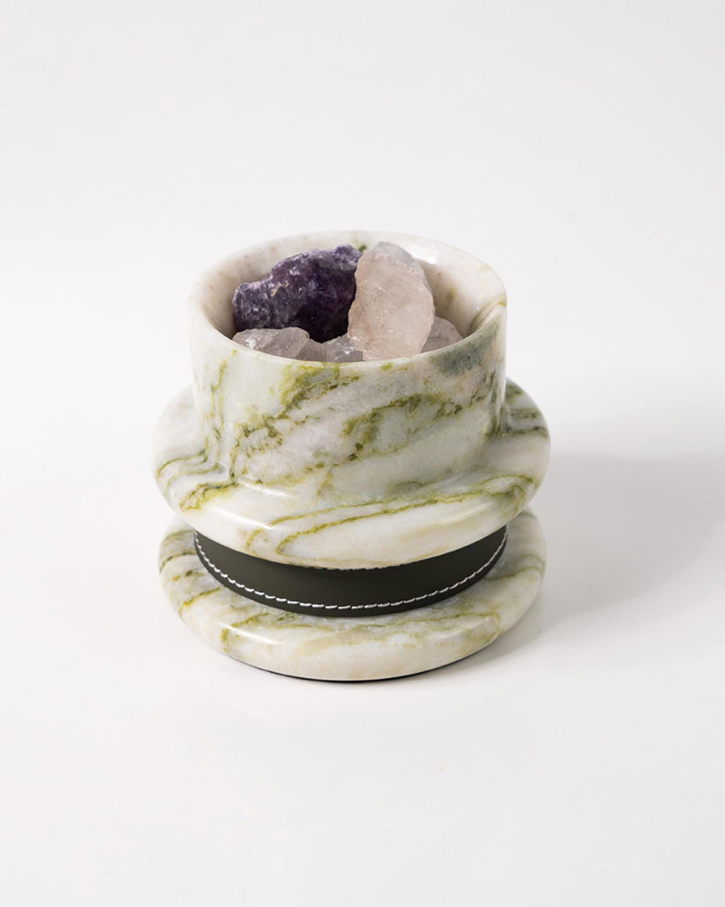 Natural Marble Spiral Candle Holder 3