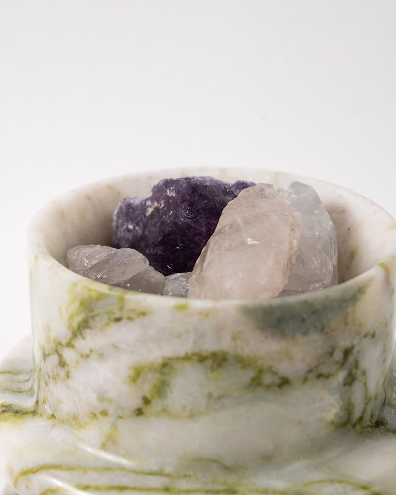 Natural Marble Spiral Candle Holder 8