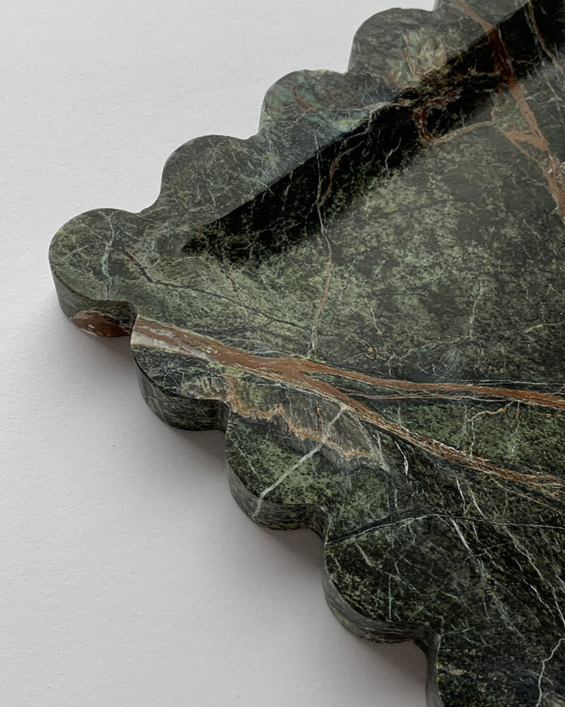 Rainforest Green Marble Wave Tray 2
