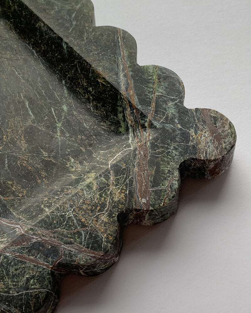Rainforest Green Marble Wave Tray 3