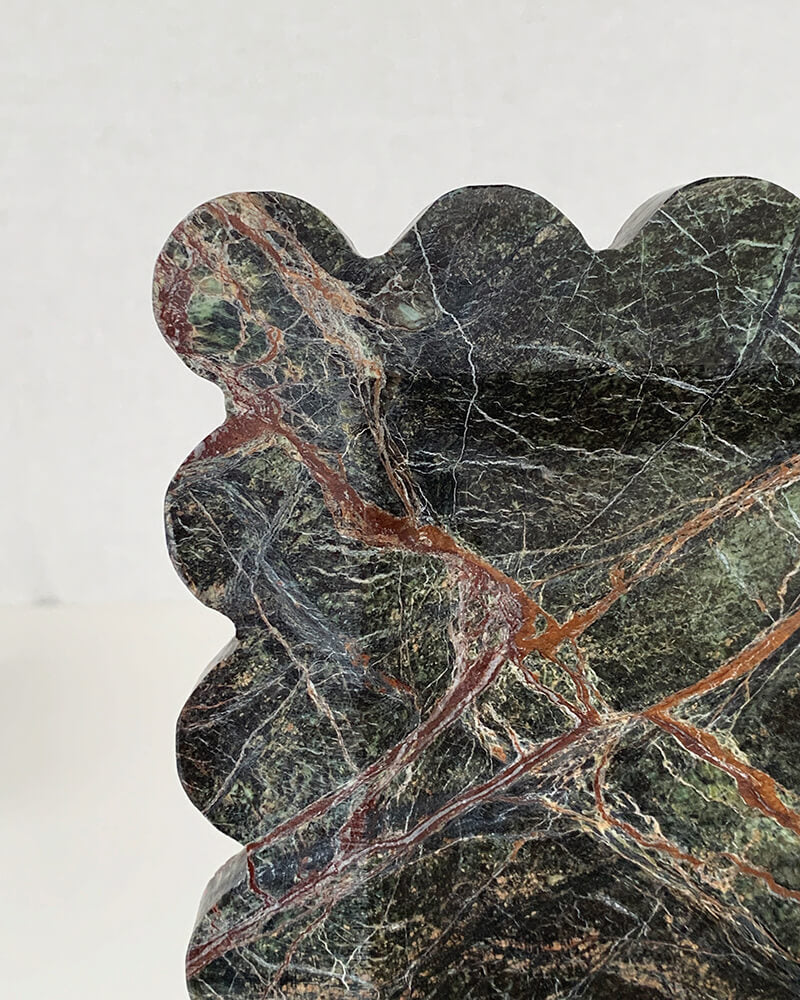 Rainforest Green Marble Wave Tray 5