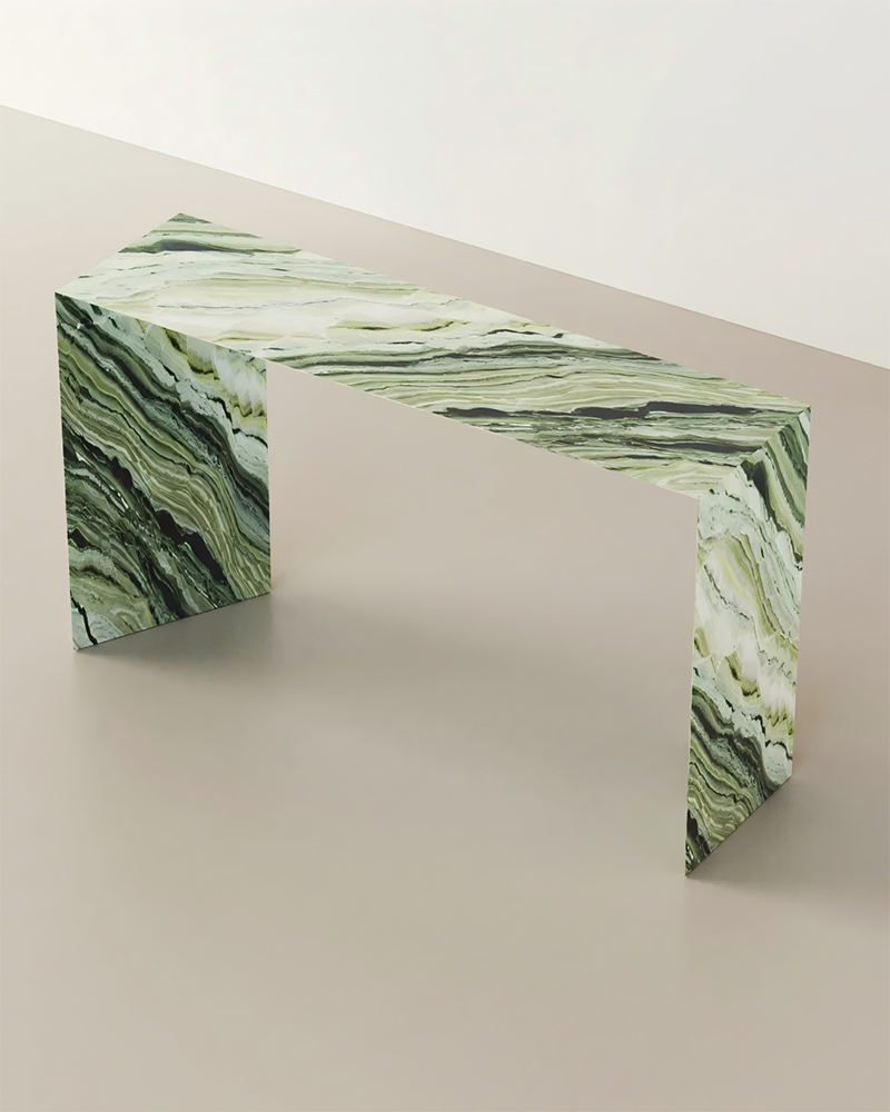 Natural Green Forest Marble Simaple Console Table 3