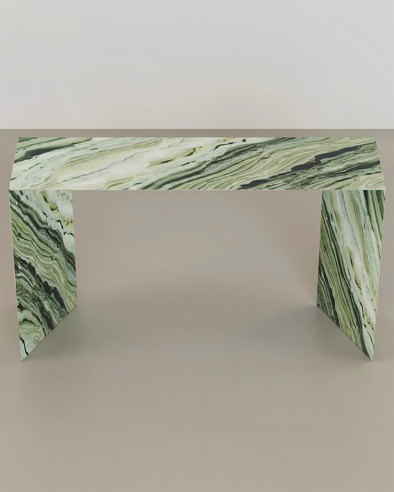 Natural Green Forest Marble Simaple Console Table 4