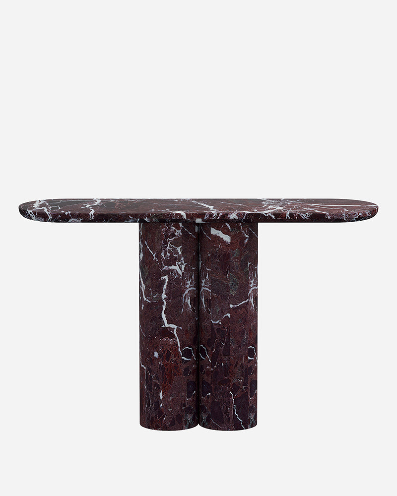 Rosso Levantine Marble Nova Console Table 2