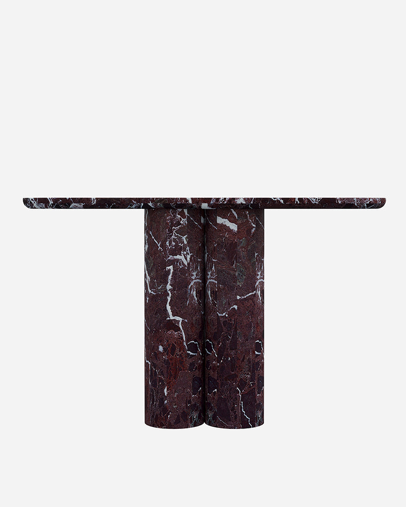 Rosso Levantine Marble Nova Console Table 4