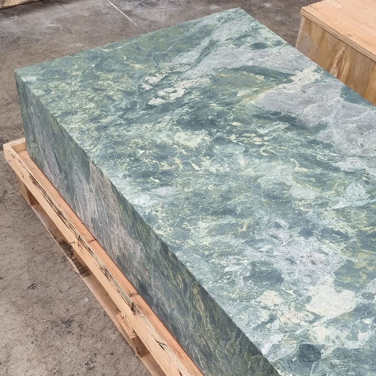 Block Coffee Table Green Marble 3