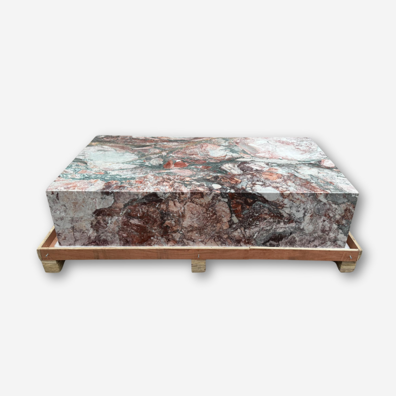 Block Coffee Table Seasonal Pink Marble Large 2
