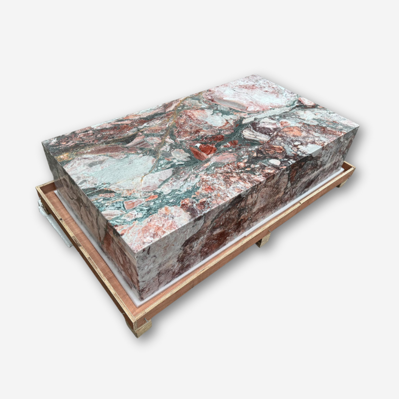 Block Coffee Table Seasonal Pink Marble Large 4