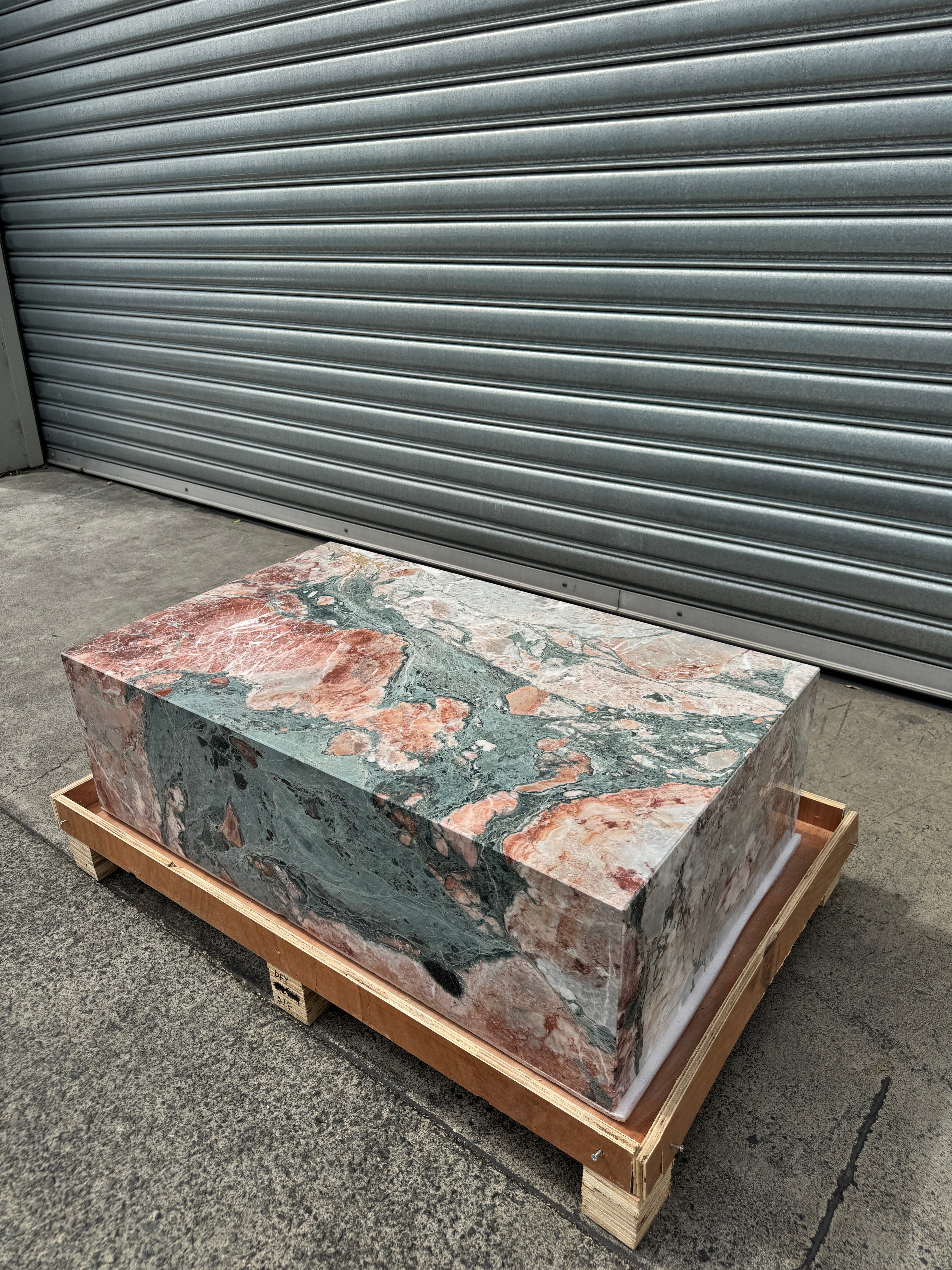 Block Coffee Table Seasonal Pink Marble Small 2