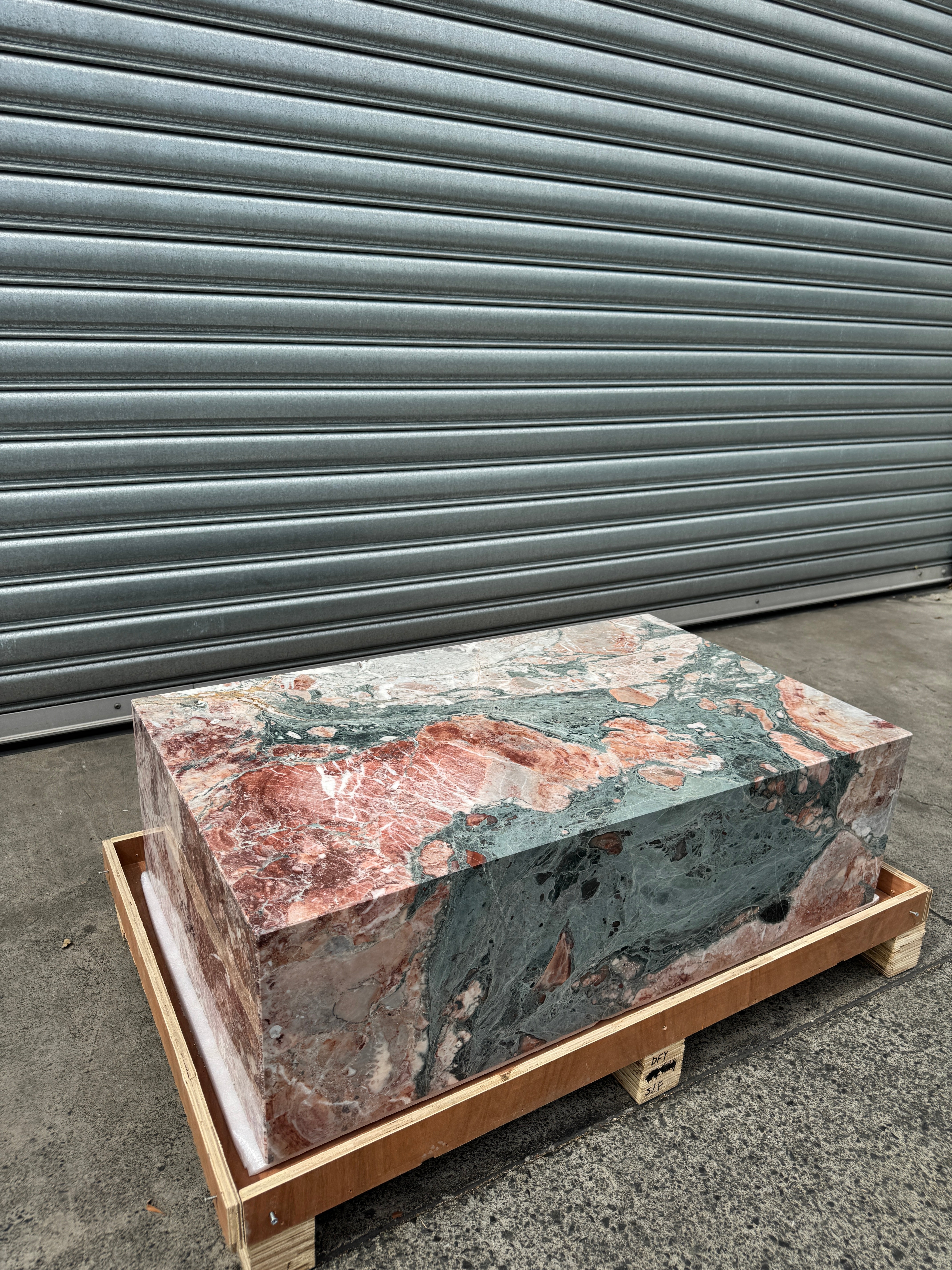 Block Coffee Table Seasonal Pink Marble Small 3