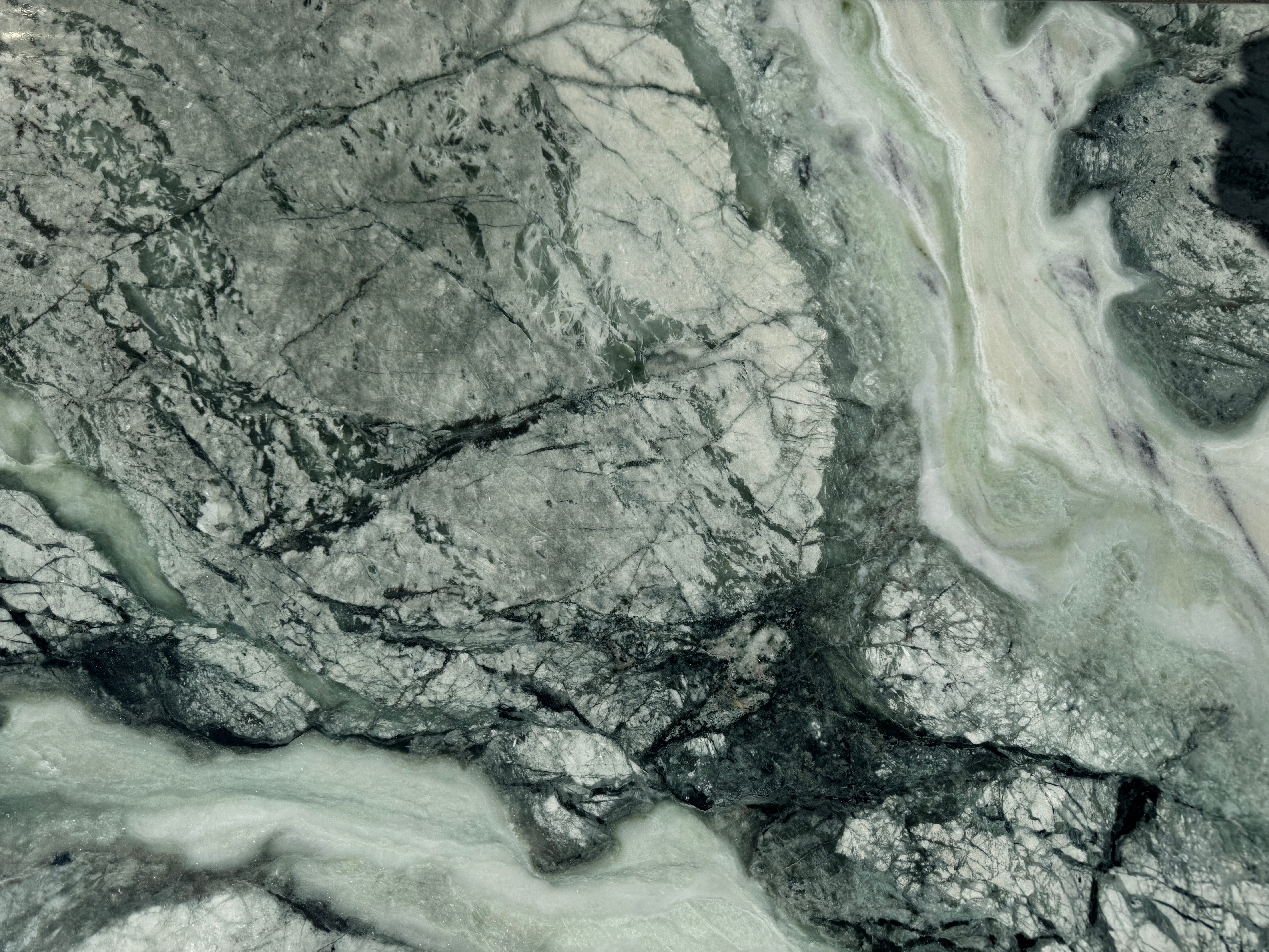 Block Coffee Table Twill Green Marble 2